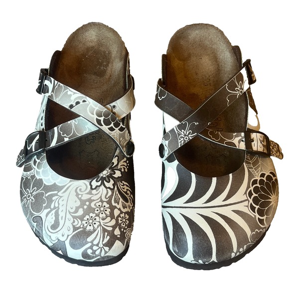 Birkenstock‎ Birkis Passion Floral Dorian Clogs Sandals Womens 5-5.5 EU 35 - Picture 1 of 9